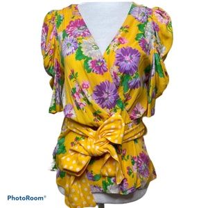 TRF ZARA COLLECTION FLORAL BLOUSE SMALL